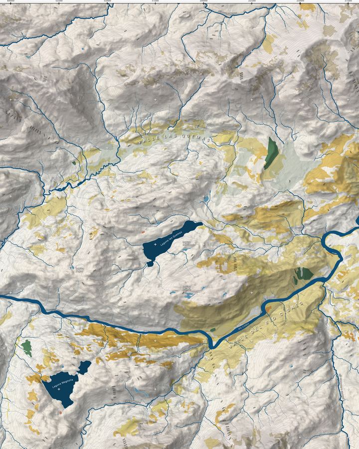 Mapa cartográfico del Parque Escuela Kaikén, Región de Aysén